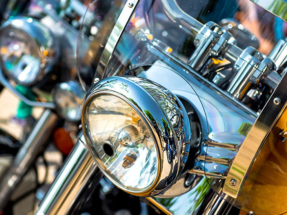 Precise Chrome Plating applied in motorcycle
