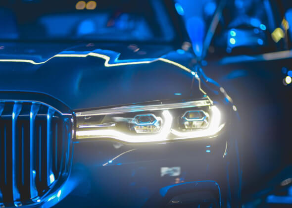 Picture of a car headlight